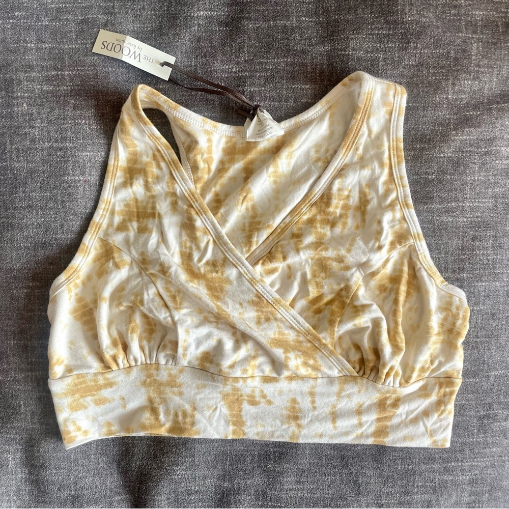 Kate Quinn Women’s Bra (S) in Gold Shibori NWT